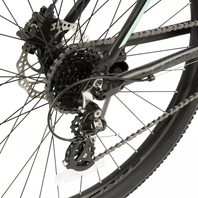 Bicicleta Mountain Bike CARPAT PRO C27225H, Roti 27.5 inch, Echipare Shimano Altus 24 viteze, Frane Hidraulice Disc, Cadru Aluminiu, Culoare Negru/Verde - RESIGILATA 4