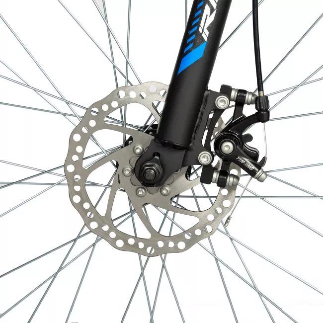 Bicicleta MTB-FS, Saiguan Revoshift 18 Viteze, Roti 27.5 Inch, Frane pe Disc, RICH R2750D, Cadru Negru cu Design Albastru 10