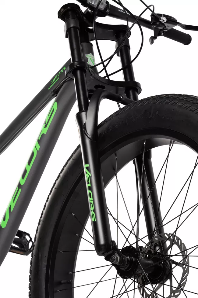Bicicleta MTB-Full Suspension Fat-Bike Velors Jupiter V26309G 26", Gri/Verde 7