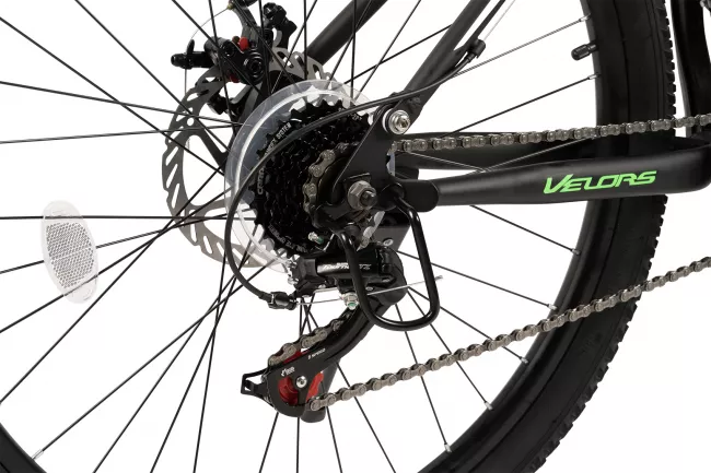 Bicicleta MTB Full-Suspension Velors Earth V2660G 26", Negru/Alb/Verde 5