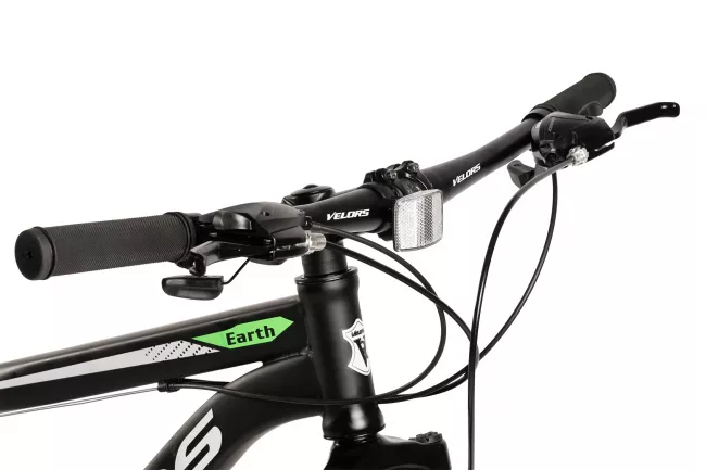 Bicicleta MTB Full-Suspension Velors Earth V2660G 26", Negru/Alb/Verde 8