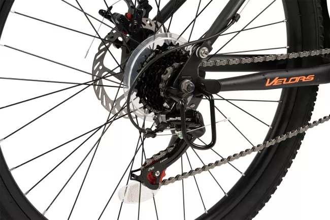 Bicicleta MTB Full-Suspension Velors Earth V2660G 26", Negru/Gri/Portocaliu 5