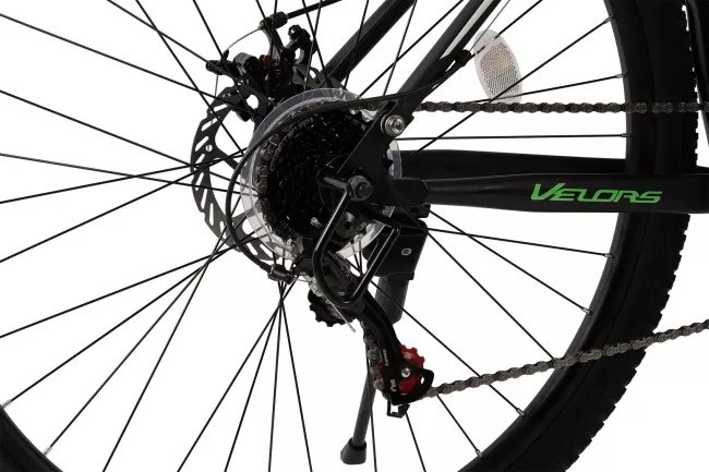 Bicicleta MTB Full-Suspension Velors Earth V2960G 29", Negru/Alb/Verde 5