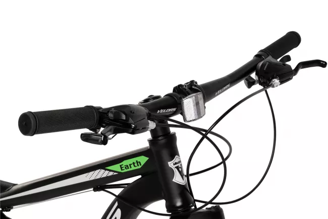 Bicicleta MTB Full-Suspension Velors Earth V2960G 29", Negru/Alb/Verde 8