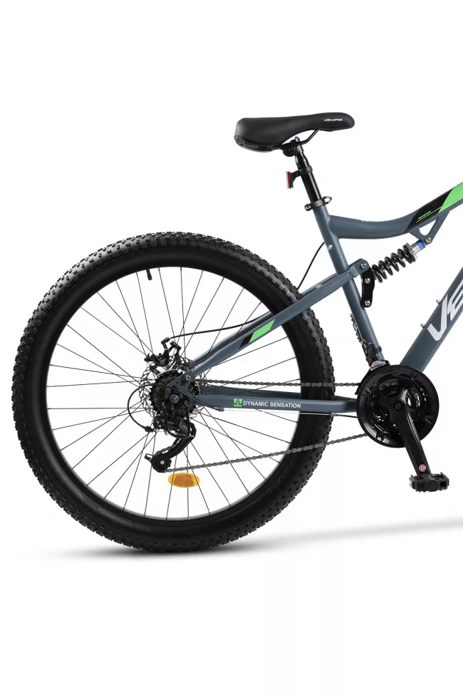 Bicicleta MTB-Full Suspension Fat Bike Velors Innovation V27304A 27.5", Gri/Alb/Verde 4