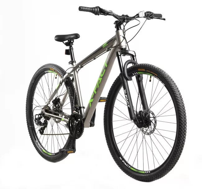 Bicicleta MTB Hidraulica X-Fact Atlas 2999H 29", Gri/Verde 2