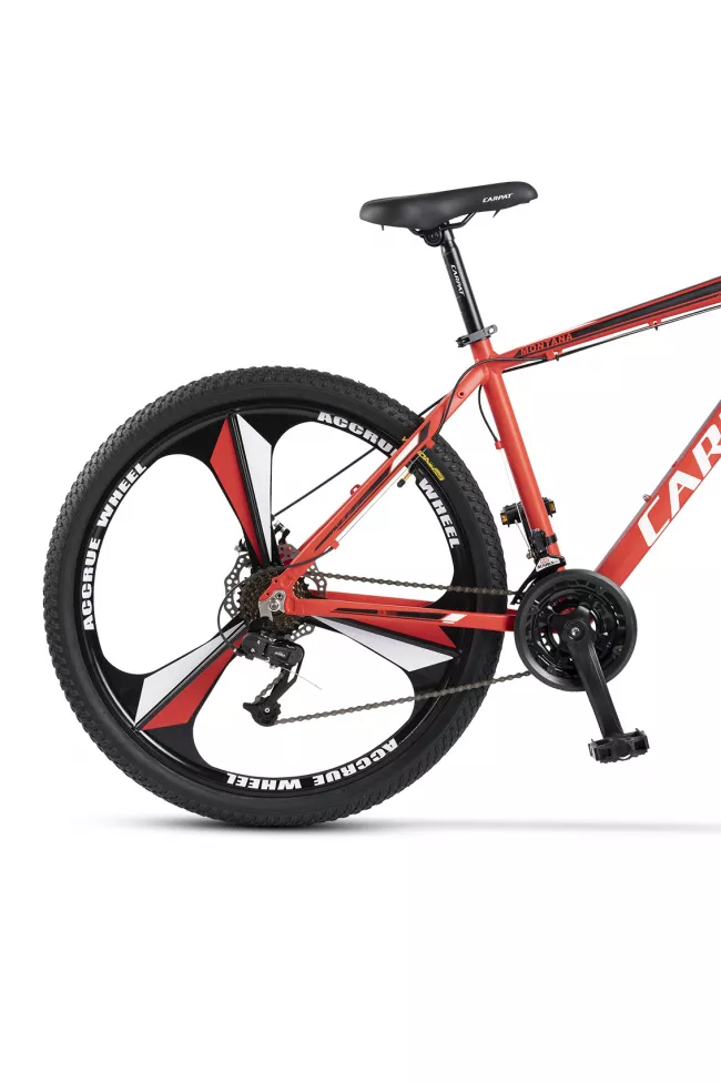 Bicicleta MTB-HT Carpat C2799M, Manete Shimano Rotative, Jante Magneziu, Roti 27.5 inch, Cadru Aluminiu, Frane pe Disc fata/spate, Rosu/Alb/Negru 4