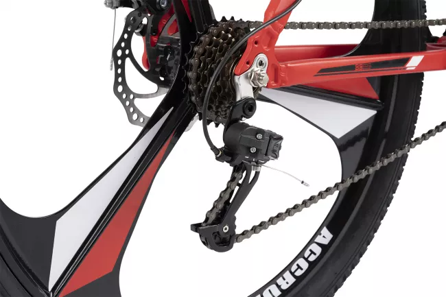 Bicicleta MTB-HT Carpat C2799M, Manete Shimano Rotative, Jante Magneziu, Roti 27.5 inch, Cadru Aluminiu, Frane pe Disc fata/spate, Rosu/Alb/Negru 5