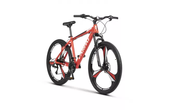 Bicicleta MTB-HT Carpat C2799M, Manete Shimano Rotative, Jante Magneziu, Roti 27.5 inch, Cadru Aluminiu, Frane pe Disc fata/spate, Rosu/Alb/Negru 2