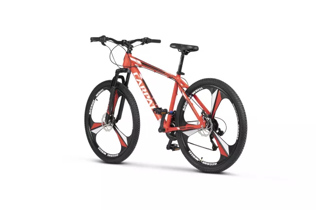 Bicicleta MTB-HT Carpat C2799M, Manete Shimano Rotative, Jante Magneziu, Roti 27.5 inch, Cadru Aluminiu, Frane pe Disc fata/spate, Rosu/Alb/Negru 3
