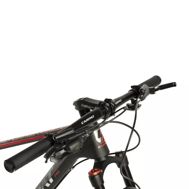 Bicicleta MTB-HT Carpat PRO CARBON C275C 27.5", Gri/Rosu 9
