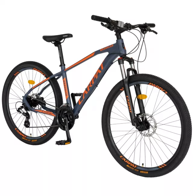 Bicicleta MTB-HT Carpat Wrangler C2759AH 27.5", Negru/Portocaliu 2