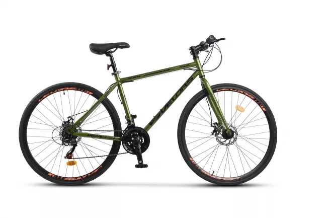 Bicicleta MTB-HT, Velors V27305A, Schimbator Shiming TZ, 21 Viteze, Roti 27.5 Inch, Frane pe Disc, Verde/Negru 1