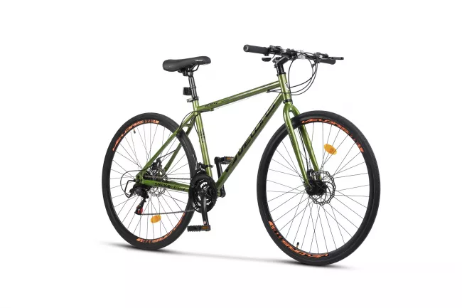 Bicicleta MTB-HT, Velors V27305A, Schimbator Shiming TZ, 21 Viteze, Roti 27.5 Inch, Frane pe Disc, Verde/Negru 2