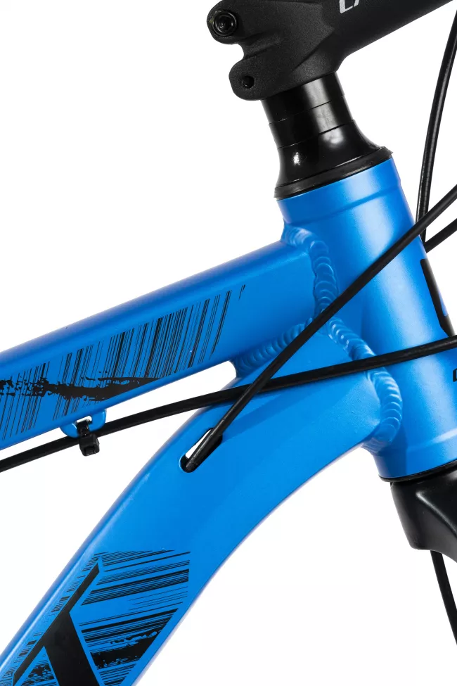 Bicicleta MTB-HT, 21 viteze, Roti 26 Inch, Cadru Aluminiu 6061, Frane pe Disc, Carpat C2684C, Albastru cu Design Negru 3