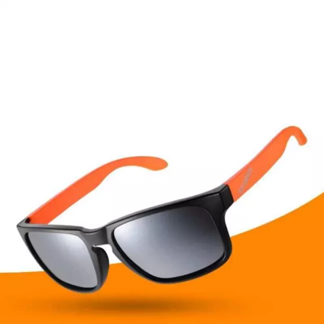 Ochelari de soare polarizati retro style cu rama portocalie Rockbros 2
