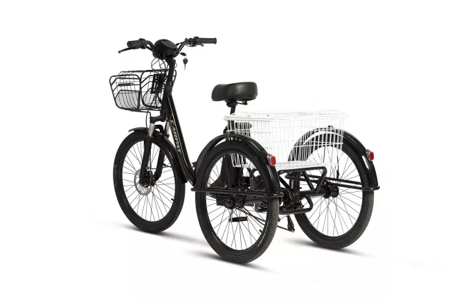Triciclu Full-Electric (E-Bike) Carpat e-Senior C24315E 24", Negru 3