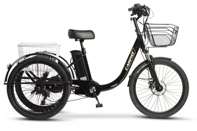 Triciclu Full-Electric (E-Bike) Carpat e-Senior C24315E 24", Negru 1