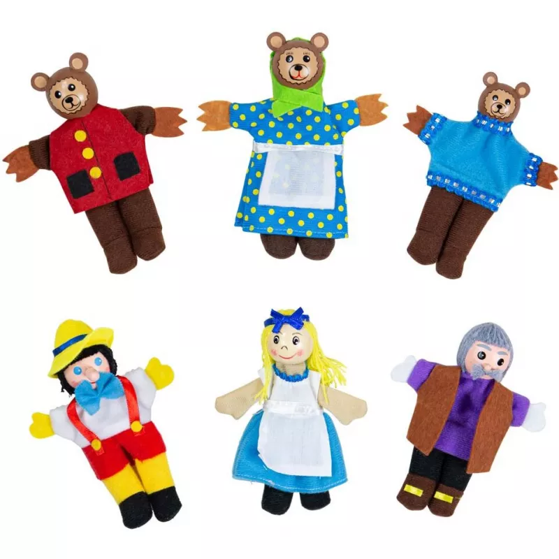 2in1 - Pinochio si Povestea Cei trei ursuleti - Papusi degetar - BigJigs, [],bestfam.ro