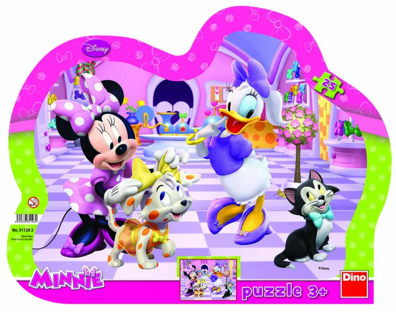 Puzzle cu rama - Minnie si Daisy (25 piese) - Dino Toys, [],bestfam.ro