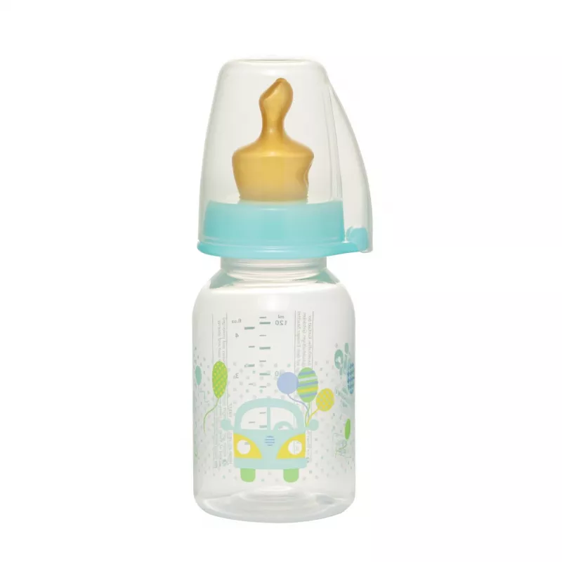 Biberon Family Unisex PP 125 ml cu tetina latex pt ceai, nr 1, nip 35004, [],bestfam.ro
