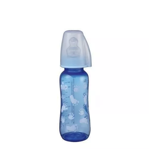 Biberon Trendy Boy PP 250 ml cu tetina silicon pt lapte, nr 1, nip 35036, [],bestfam.ro