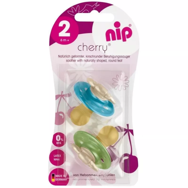 Suzeta latex Cherry Boy, 6+ luni, nip 91005, [],bestfam.ro
