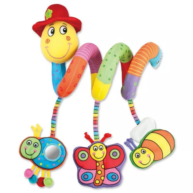 Jucarie pentru patut si carucior Wiggly Worm, [],bestfam.ro