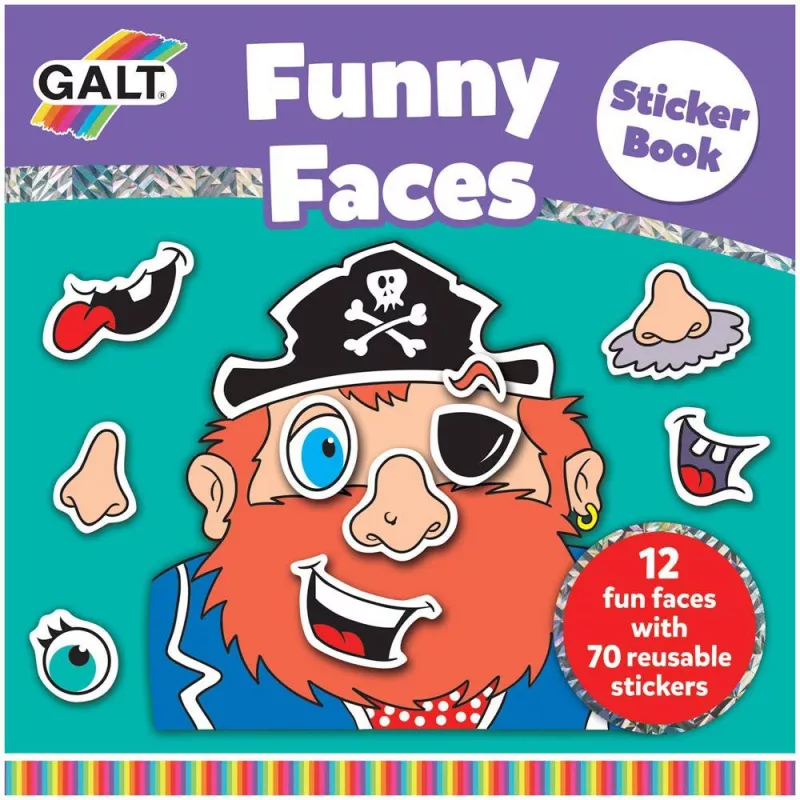 Carte cu abtibilduri Funny Faces, [],bestfam.ro