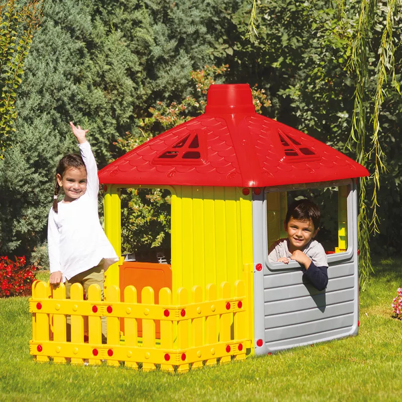 Casuta pentru copii cu gard - Dolu, [],bestfam.ro