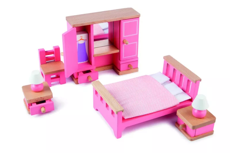 Mobilier dormitor pentru casuta papusii, [],bestfam.ro