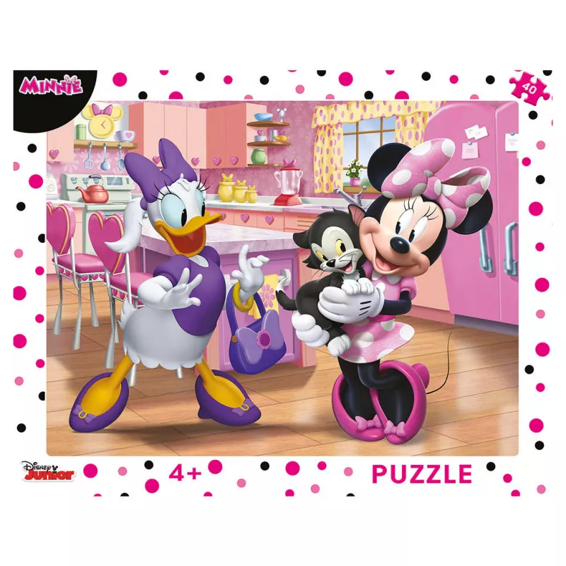 Puzzle cu rama - Minnie (40 piese) - Dino Toys, [],bestfam.ro