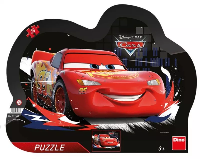 Puzzle cu rama - Cars (25 piese) - Dino Toys, [],bestfam.ro