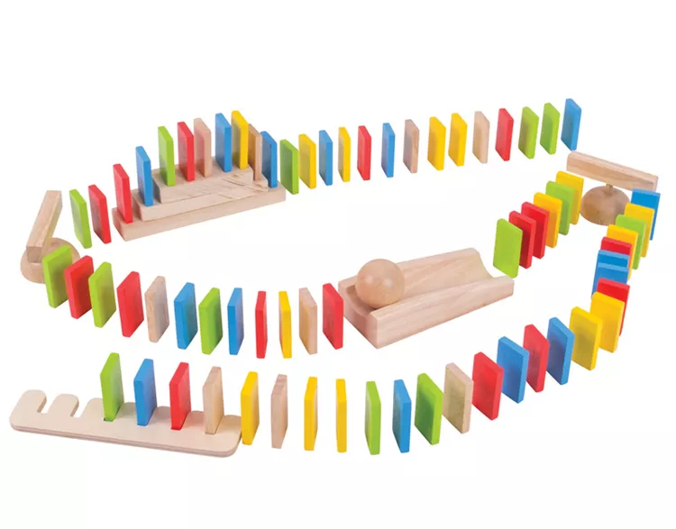 Domino din lemn - BigJigs, [],bestfam.ro