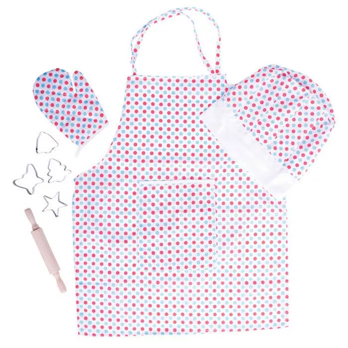 Set sortulet si accesorii alb cu buline - BigJigs, [],bestfam.ro