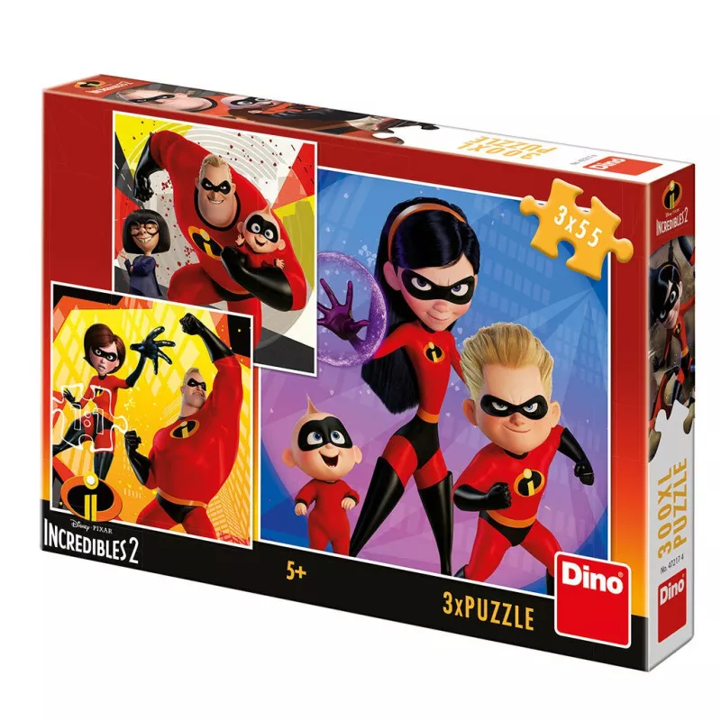 Puzzle - Incredibilii 2 ( 3 x 55 piese) - Dino Toys, [],bestfam.ro