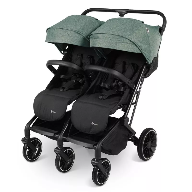 BabyGo - Carucior pliabil pentru gemeni GoTwice, Green, [],bestfam.ro