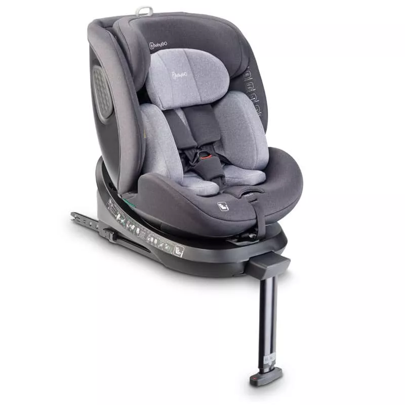 BabyGo - Scaun auto rotativ cu isofix, MOVE360 Grey, 40-150 cm, certificat R129, [],bestfam.ro