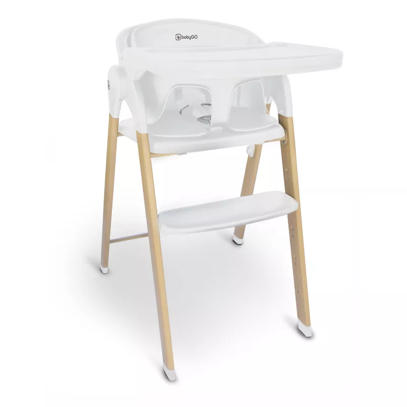 BabyGo - Scaun de masa 3 in 1 transformabil Levels Alb, [],bestfam.ro