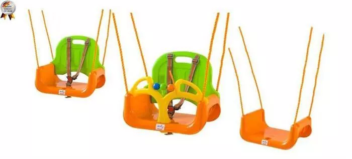 Leagan transformabil 3in1 - Green Orange - BabyGo, [],bestfam.ro