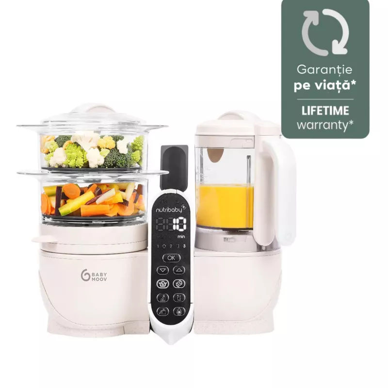 Babymoov - Robot multifunctional 5 in 1 Nutribaby (+) Mineral Beige, [],bestfam.ro