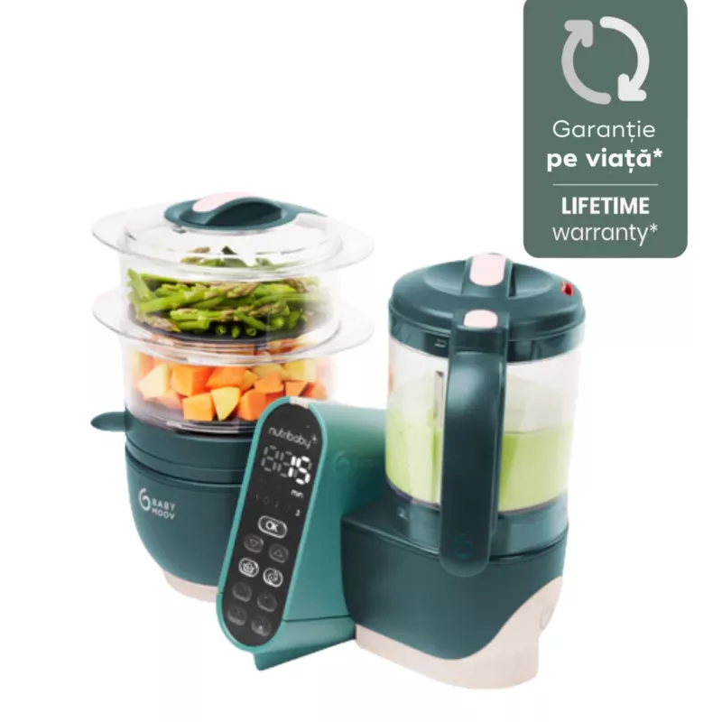 Babymoov - Robot multifunctional Nutribaby + 6 in 1 Opal Green, [],bestfam.ro