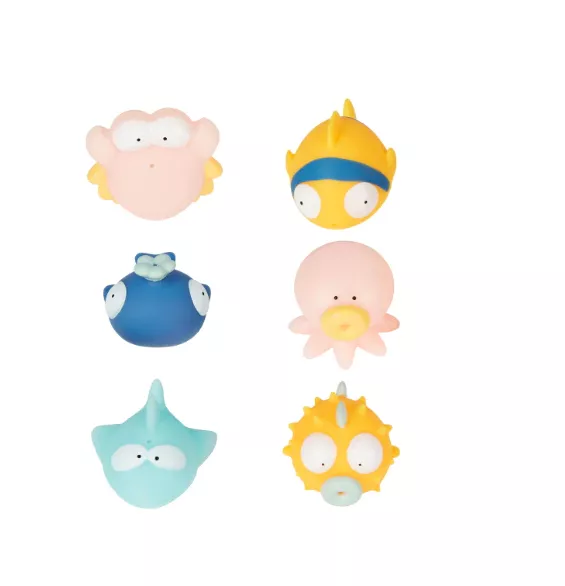 Badabulle - Jucarii de baie Rigolo Splash 6 bucati, [],bestfam.ro