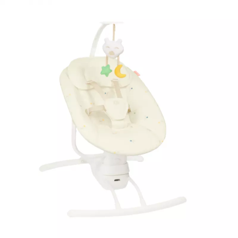 Badabulle - Leagan cu balansare stanga-dreapta, Crem, [],bestfam.ro