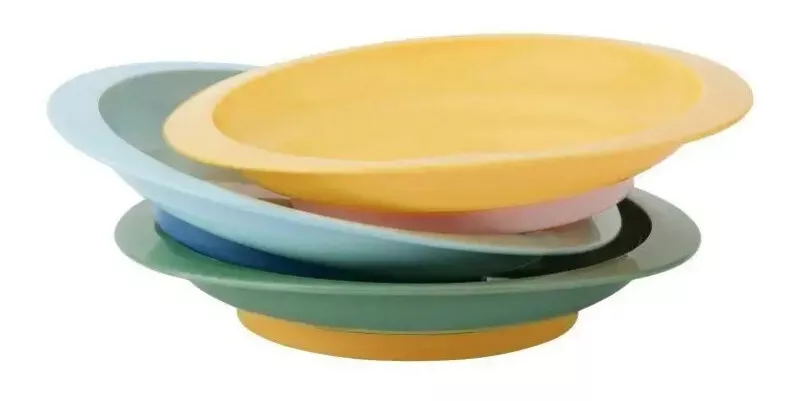 Badabulle - Set 3 farfurii anti-alunecare, [],bestfam.ro