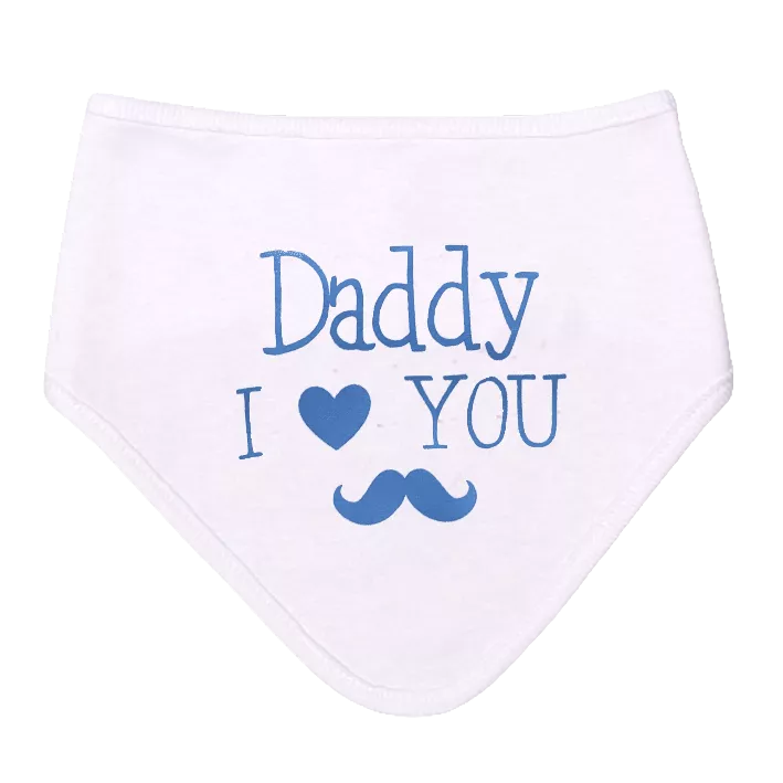 Baveta triunghiulara - Daddy, I love you - Kara Baby  bleu, [],bestfam.ro