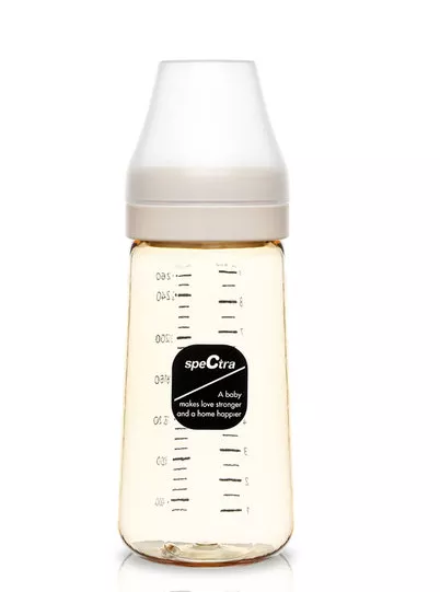 Biberon anticolici premium cu tetina S, galben (260 ml), [],bestfam.ro