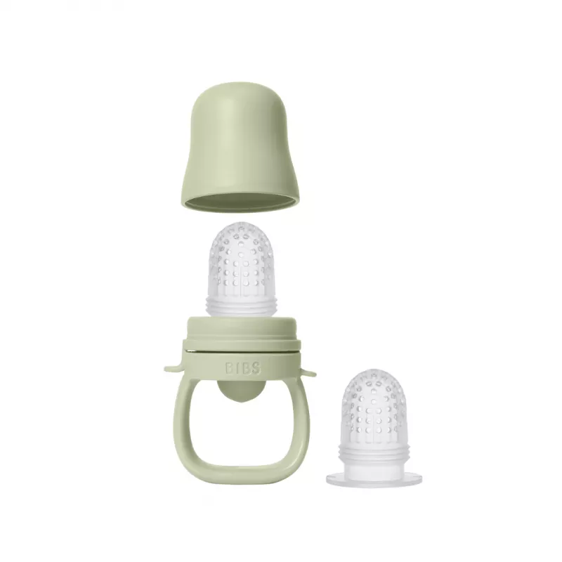 BIBS - Dispozitiv de hranire Baby Feeder cu 2 tetine din silicon, Sage, [],bestfam.ro