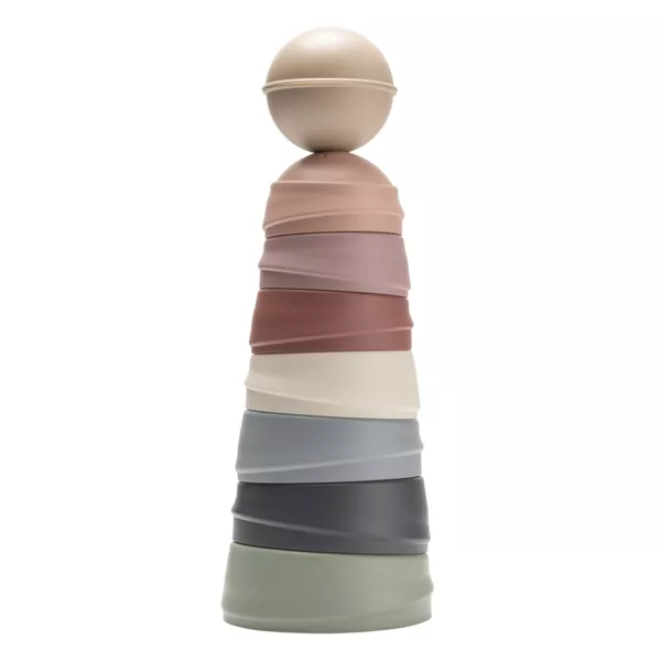 BIBS -  Jucaria Turnul Wobbly, Pastel Rainbow, [],bestfam.ro