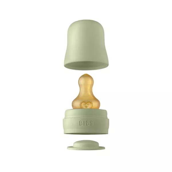 BIBS - Kit pentru set complet biberon din sticla anticolici, Sage, [],bestfam.ro